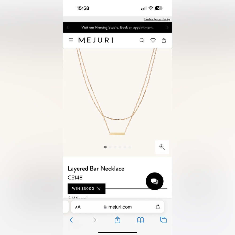 Mejuri Layered Bar Necklace